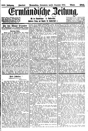 Ermländische Zeitung vom 06.12.1902