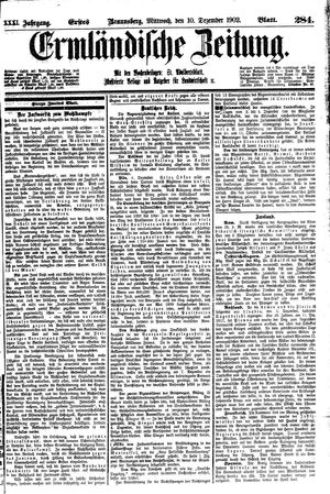 Ermländische Zeitung on Dec 10, 1902