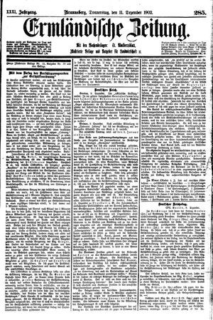 Ermländische Zeitung vom 11.12.1902