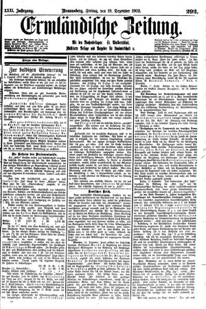 Ermländische Zeitung vom 19.12.1902
