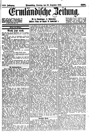 Ermländische Zeitung vom 28.12.1902