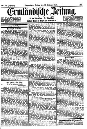 Ermländische Zeitung vom 12.02.1904