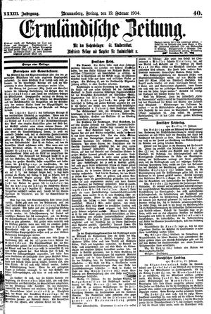 Ermländische Zeitung on Feb 19, 1904