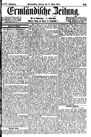 Ermländische Zeitung vom 18.03.1904