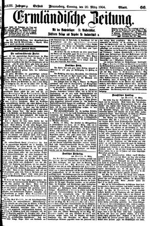Ermländische Zeitung on Mar 20, 1904