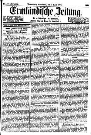 Ermländische Zeitung vom 09.04.1904