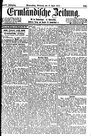 Ermländische Zeitung vom 13.04.1904