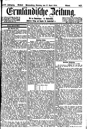 Ermländische Zeitung vom 17.04.1904