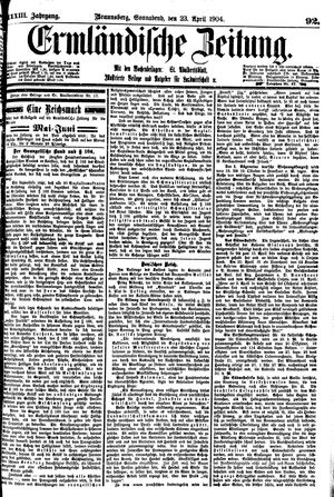 Ermländische Zeitung on Apr 23, 1904