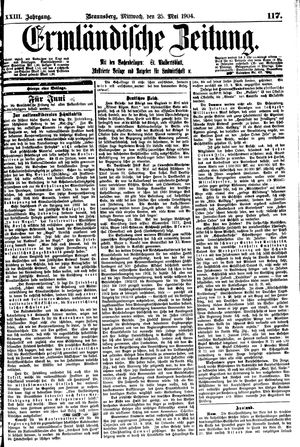 Ermländische Zeitung on May 25, 1904