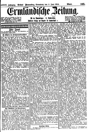 Ermländische Zeitung on Jun 4, 1904