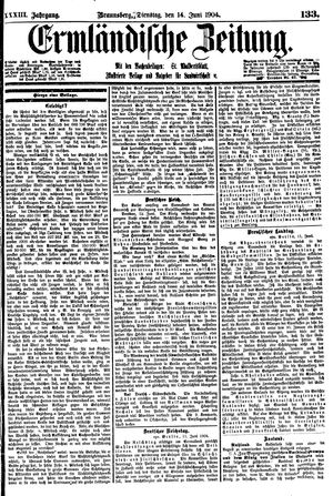 Ermländische Zeitung vom 14.06.1904
