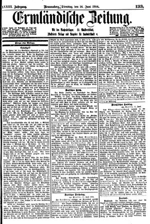 Ermländische Zeitung vom 14.06.1904