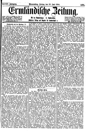 Ermländische Zeitung vom 29.07.1904