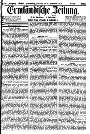 Ermländische Zeitung on Sep 11, 1904