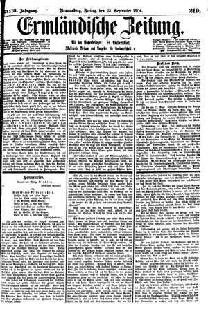 Ermländische Zeitung vom 23.09.1904