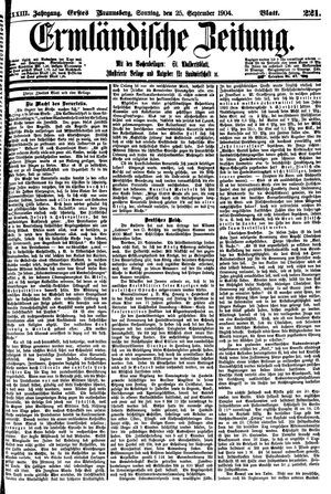 Ermländische Zeitung vom 25.09.1904