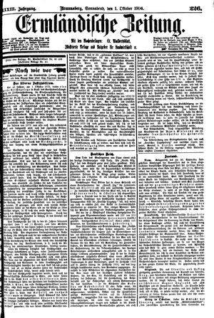 Ermländische Zeitung on Oct 1, 1904
