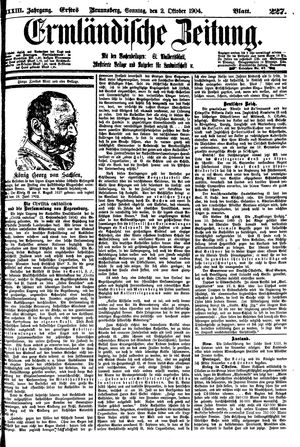 Ermländische Zeitung on Oct 2, 1904