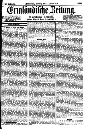 Ermländische Zeitung on Oct 4, 1904