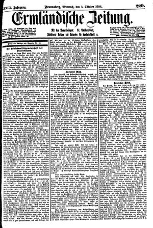 Ermländische Zeitung vom 05.10.1904