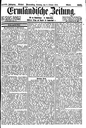 Ermländische Zeitung on Oct 9, 1904