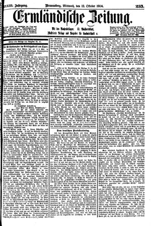 Ermländische Zeitung vom 12.10.1904