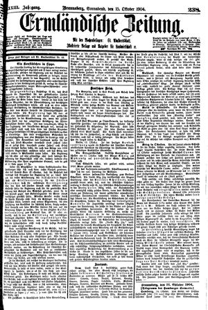 Ermländische Zeitung on Oct 15, 1904