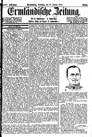 Ermländische Zeitung vom 18.10.1904