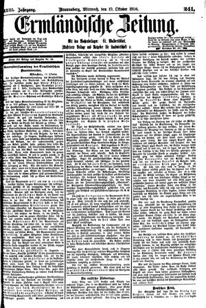 Ermländische Zeitung on Oct 19, 1904