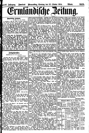 Ermländische Zeitung vom 23.10.1904