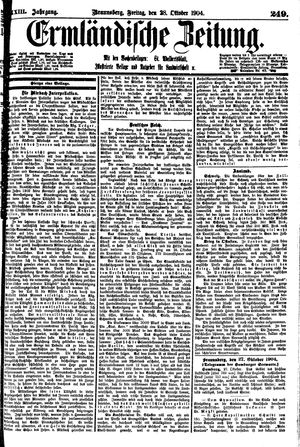 Ermländische Zeitung vom 28.10.1904