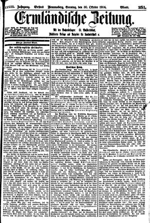 Ermländische Zeitung vom 30.10.1904