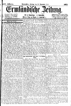 Ermländische Zeitung vom 18.11.1904