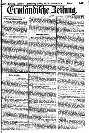Ermländische Zeitung vom 20.11.1904