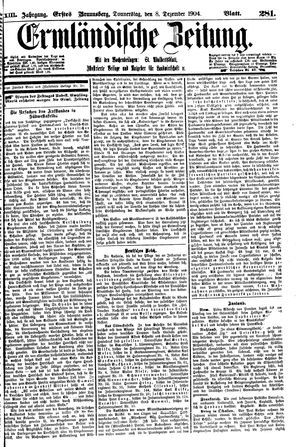 Ermländische Zeitung on Dec 8, 1904