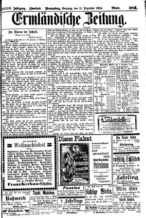 Ermländische Zeitung vom 11.12.1904