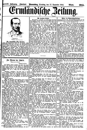 Ermländische Zeitung vom 13.12.1904