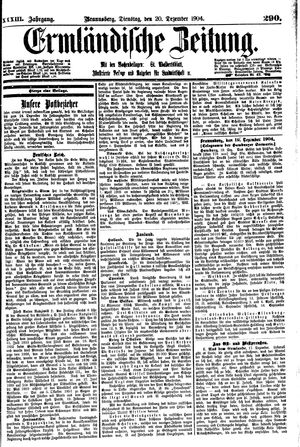 Ermländische Zeitung vom 20.12.1904