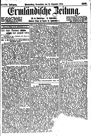 Ermländische Zeitung on Dec 31, 1904
