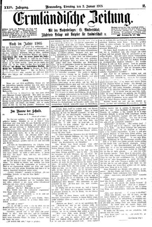 Ermländische Zeitung vom 03.01.1905