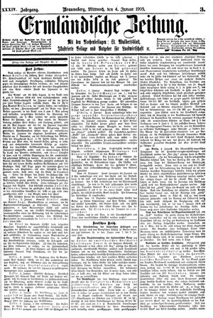 Ermländische Zeitung vom 04.01.1905