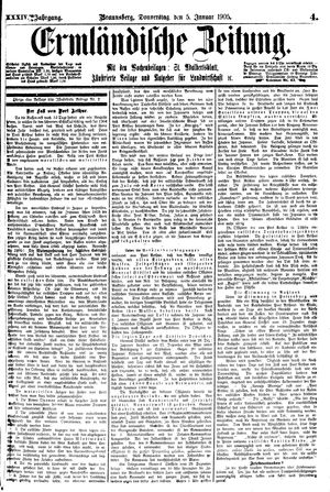 Ermländische Zeitung vom 05.01.1905