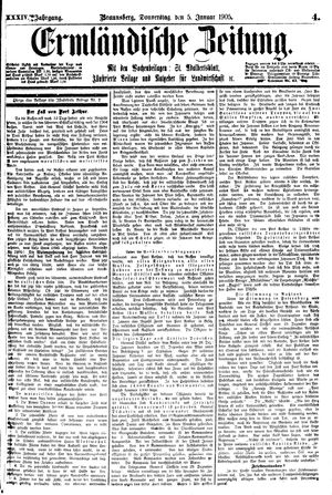 Ermländische Zeitung on Jan 5, 1905