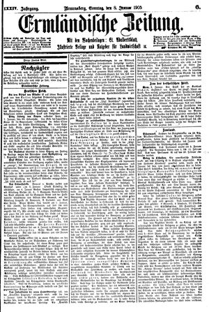 Ermländische Zeitung vom 08.01.1905