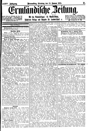 Ermländische Zeitung vom 10.01.1905