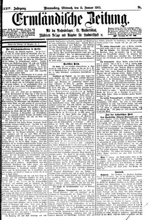 Ermländische Zeitung vom 11.01.1905