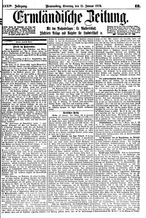 Ermländische Zeitung vom 15.01.1905