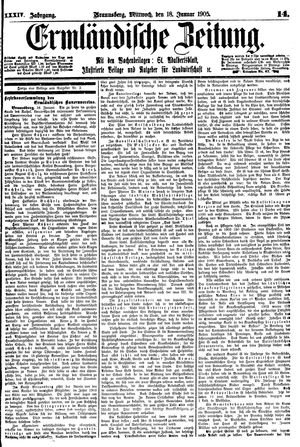 Ermländische Zeitung vom 18.01.1905