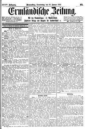 Ermländische Zeitung vom 19.01.1905